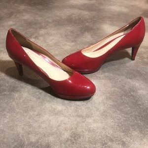 Cole Haan - patent red leather Nike Air soles
